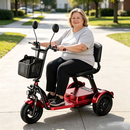 Portable Foldable 3 Wheel Mobility Tricycle 1000w 48v Detachable Battery Preassembled For Elderly Adults Us & Eu Warehouse Stock