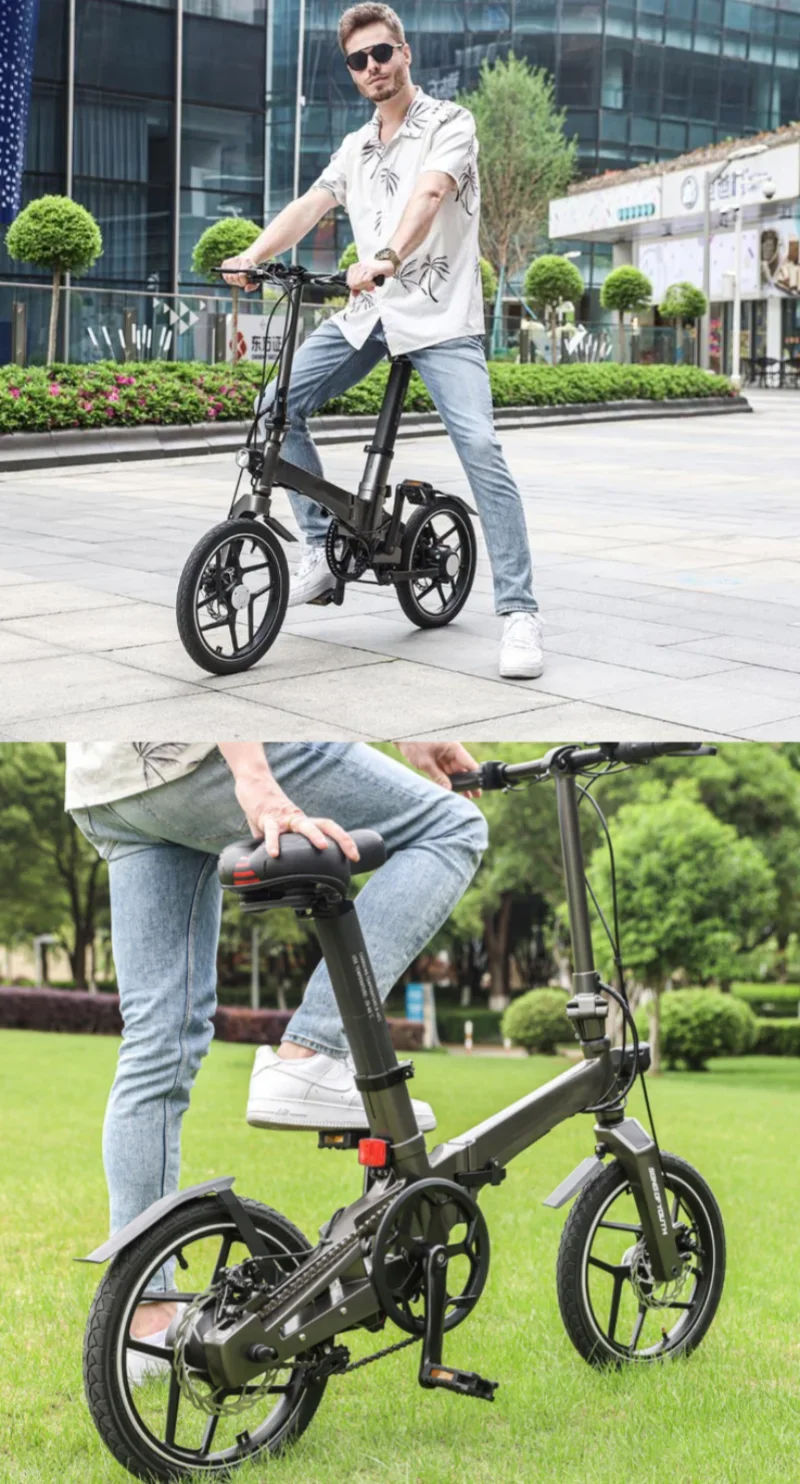 16 Inch Aluminum Alloy Electric Bicycle Men Folding Brushless Front Hub Motor High Quality 250w 36v Waterproof Lightweight Women - Buy  Product on Alibaba.com