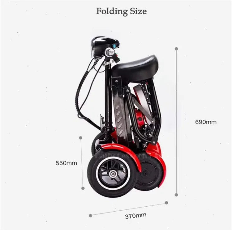 Folding All Terrain 4-wheel Electric Scooter With Basket & Baby Seat For Family Adults Daily Travel,Us Eu Warehouse Ready Stock - Buy  Product on Alibaba.com
