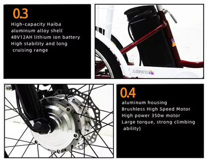 Adult 3 Wheel Electric Tricycle Lithium Battery 12a 350w 24 Inch Pull Basket 7-speed Carbon Steel Frame Disc Brakes Front Hub - Buy  Product on Alibaba.com