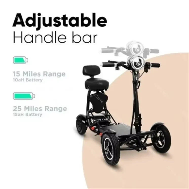 Folding All Terrain 4-wheel Electric Scooter With Basket & Baby Seat For Family Adults Daily Travel,Us Eu Warehouse Ready Stock - Buy  Product on Alibaba.com