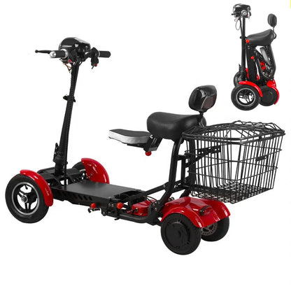 Family All Terrain Folding Mobility Electric Scooter Elder With Basket/baby Seat 500w 10ah/20ah 4 Wheel Mini Electric Car Adult - Buy  Product on Alibaba.com