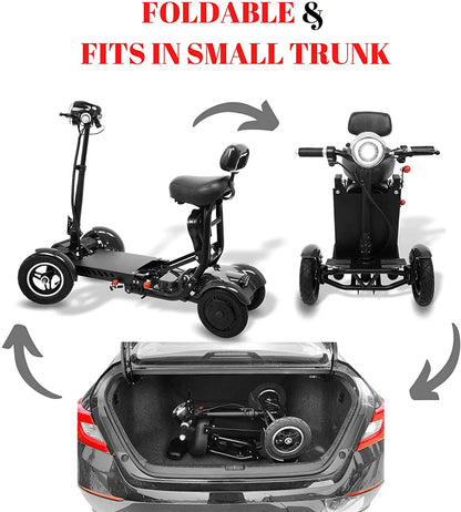 Family All Terrain Folding Mobility Electric Scooter Elder With Basket/baby Seat 500w 10ah/20ah 4 Wheel Mini Electric Car