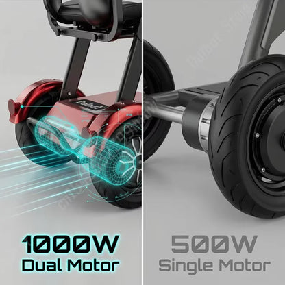 Folding 3-wheel Electric Tricycle 500w 48v Removable Battery Preassembled For Adults Seniors Disabled Family,Us & Eu Stock - Buy  Product on Alibaba.com