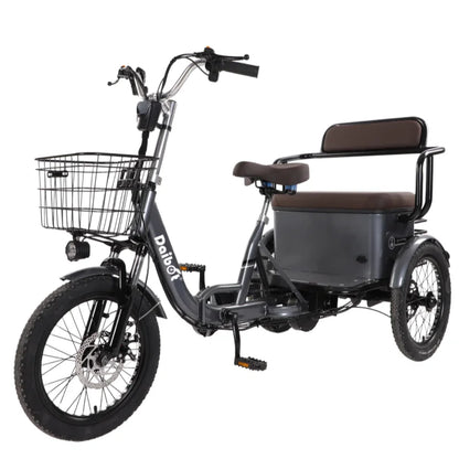 650w 48v 3-wheel Adult Electric Tricycle 18-inch Folding 2-seater Basket For Older Adults Disc Brake Lithium Rear Carrier - Buy  Product on Alibaba.com
