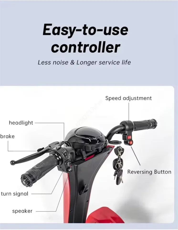 Auto Fold Dual Motor 4-wheel Electric Scooter 36v 500w Lightweight 40-60km Range Unisex Portable Mobility Vehicle Elderly Riders - Buy  Product on Alibaba.com