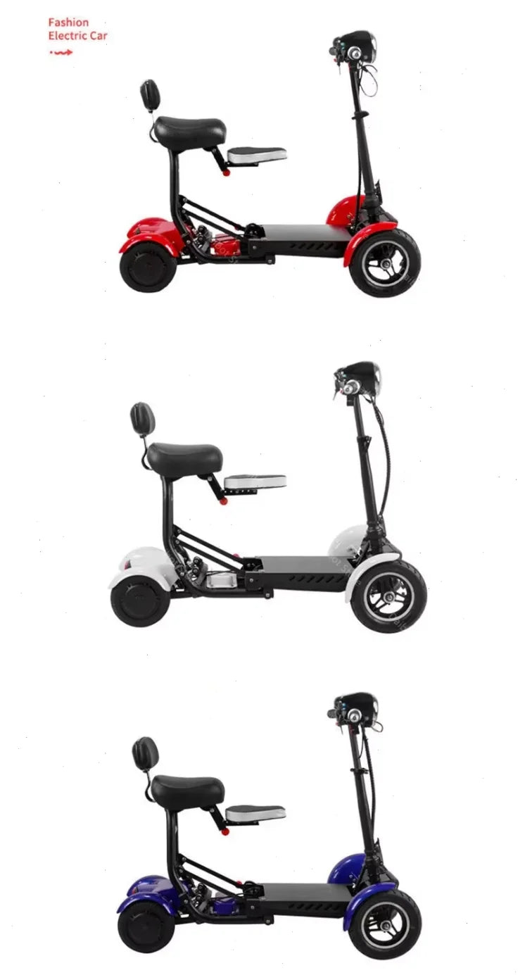 Folding All Terrain 4-wheel Electric Scooter With Basket & Baby Seat For Family Adults Daily Travel,Us Eu Warehouse Ready Stock - Buy  Product on Alibaba.com