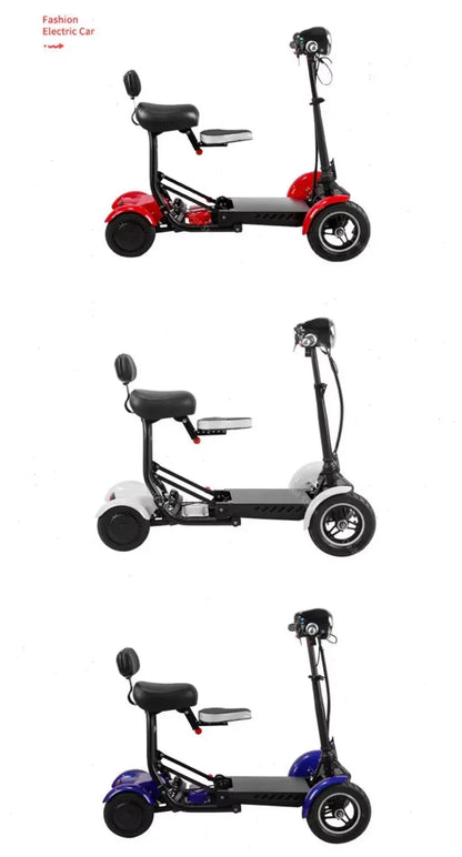 Folding All Terrain 4-wheel Electric Scooter With Basket & Baby Seat For Family Adults Daily Travel,Us Eu Warehouse Ready Stock - Buy  Product on Alibaba.com