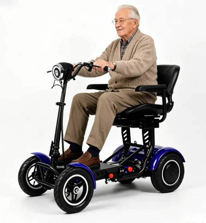 Foldable 10" 4 Wheel E-scooter 500w Dual Motor Lightweight With Basket For Seniors Elderly Daily Travel Us Warehouse Stock - Buy  Product on Alibaba.com
