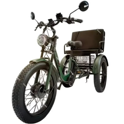 24 Inch Fat Tire Electric Tricycle Adults With Cargo/ Passenger Seat Removable Battery 750w Cool Off Road Booster Electric Bike - Buy  Product on Alibaba.com