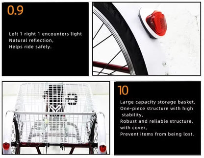 Adult 3 Wheel Electric Tricycle Lithium Battery 12a 350w 24 Inch Pull Basket 7-speed Carbon Steel Frame Disc Brakes Front Hub - Buy  Product on Alibaba.com