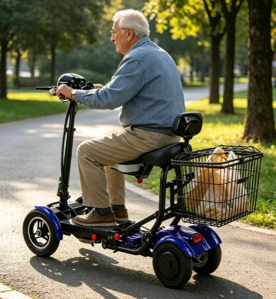 Folding All Terrain 4-wheel Electric Scooter With Basket & Baby Seat For Family Adults Daily Travel,Us Eu Warehouse Ready Stock - Buy  Product on Alibaba.com