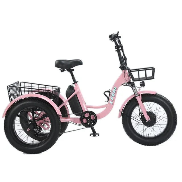 Electric Tricycle For Adult 3 Wheels 500w 48v Fat Tire Electric Cargo Bicycle Ladies Waterproof And Anti-theft Battery Removable - Buy  Product on Alibaba.com