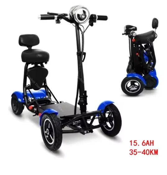Folding All Terrain 4-wheel Electric Scooter With Basket & Baby Seat For Family Adults Daily Travel,Us Eu Warehouse Ready Stock - Buy  Product on Alibaba.com