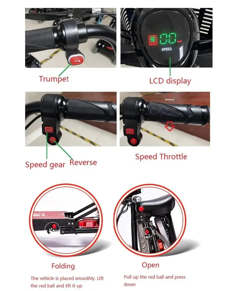 Foldable 10" 4 Wheel E-scooter 500w Dual Motor Lightweight With Basket For Seniors Elderly Daily Travel Us Warehouse Stock - Buy  Product on Alibaba.com