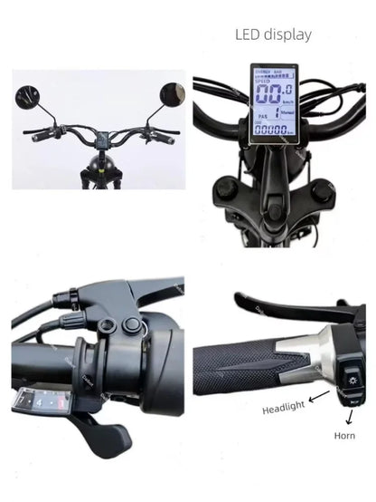 3 Passenger Family Electric Tricycle With Lcd Display 7-speed Removable Lithium Battery Safe Daily Ride For Adults - Buy  Product on Alibaba.com