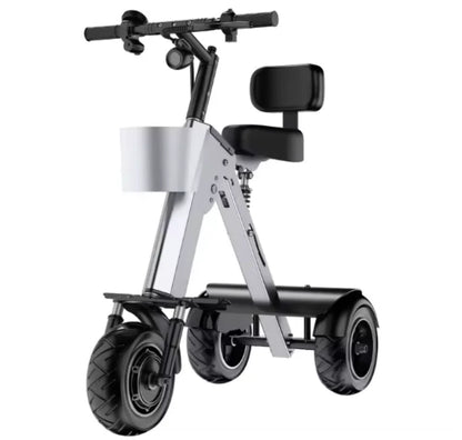 10inch Foldable Electric Scooter 3 Wheels For Adult Travel With A Seat 5ah Electric Tricycle For Woman Removable Battery - Buy  Product on Alibaba.com