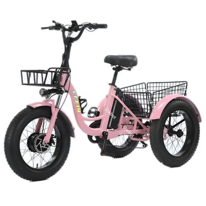 Electric Tricycle For Adult 3 Wheels 500w 48v Fat Tire Electric Cargo Bicycle Ladies Waterproof And Anti-theft Battery Removable - Buy  Product on Alibaba.com