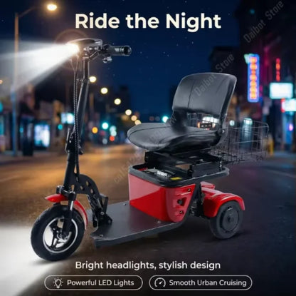 Lightweight Foldable 3-wheel Electric Tricycle Dual 250w Motors 36v Removable Lithium Battery 35-40km Range For Adults Seniors - Buy  Product on Alibaba.com