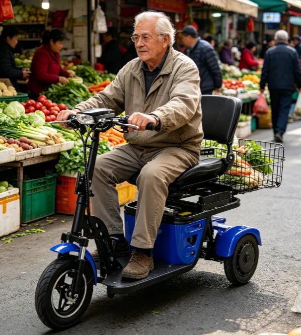 500w Foldable 3-wheel Mobility Scooter For Seniors,36v 15.6ah Light Electric Tricycle With Seat,30km Range,Eu Warehouse Stock - Buy  Product on Alibaba.com