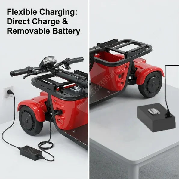 Lightweight Foldable 3-wheel Electric Tricycle Dual 250w Motors 36v Removable Lithium Battery 35-40km Range For Adults Seniors - Buy  Product on Alibaba.com