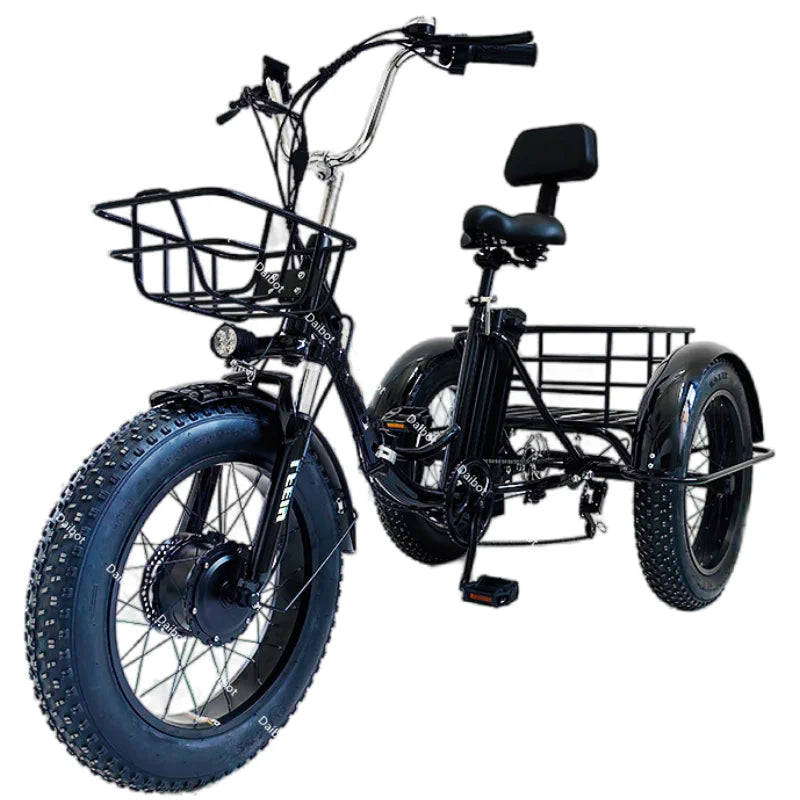 20 Inch Fat Tire Electric Folding Bicycle For Adults 48v 500w Electric Tricycles 3 Wheel Electric Cargo Bike For Women Man Ebike - Buy  Product on Alibaba.com