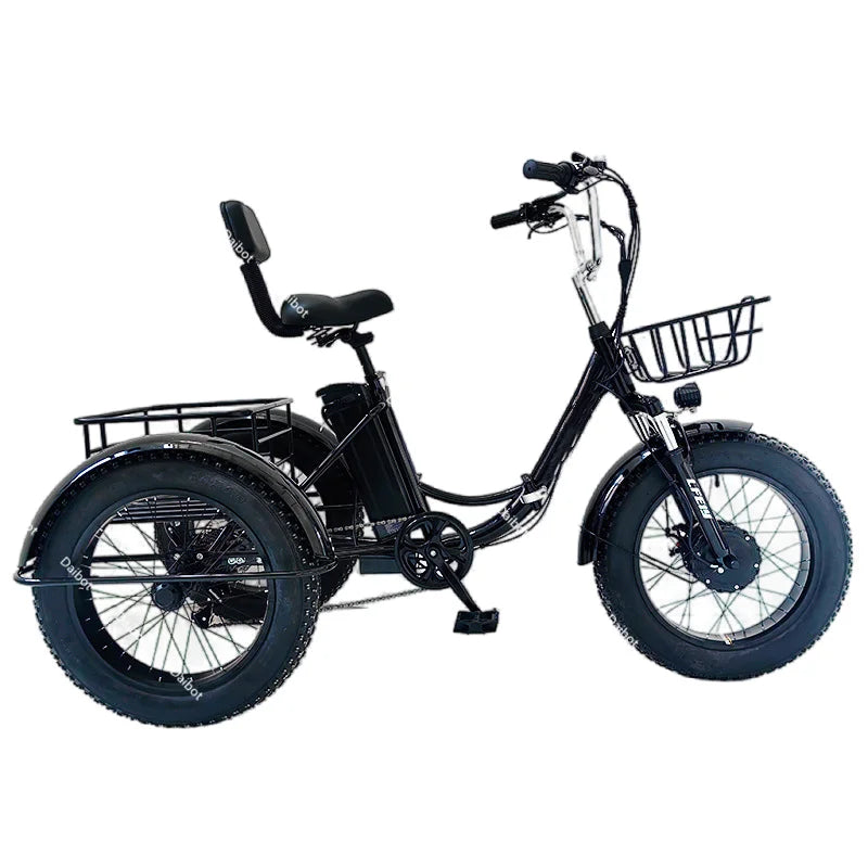 20 Inch Fat Tire Electric Folding Bicycle For Adults 48v 500w Electric Tricycles 3 Wheel Electric Cargo Bike For Women Man Ebike - Buy  Product on Alibaba.com