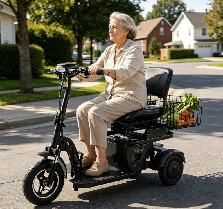 500w Foldable 3 Wheel Senior Electric Tricycle 36v15.6ah Lightweight Mobility Scooter 30km Adult Travel Bike Eu Warehouse Stock - Buy  Product on Alibaba.com