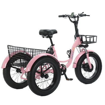 Electric Tricycle For Adult 3 Wheels 500w 48v Fat Tire Electric Cargo Bicycle Ladies Waterproof And Anti-theft Battery Removable - Buy  Product on Alibaba.com