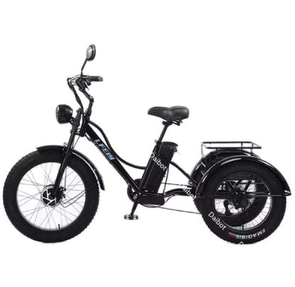 New 3-wheel Electric Tricycle Cargo Bike For Elderly Adults 2 Seat 750w Front Hub Motor Lithium Battery 7-speed Fat Tire - Buy  Product on Alibaba.com