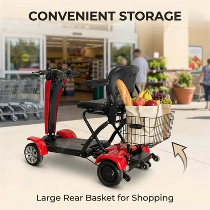 Auto Fold Dual Motor 4-wheel Electric Scooter 36v 500w Lightweight 40-60km Range Unisex Portable Mobility Vehicle Elderly Riders - Buy  Product on Alibaba.com