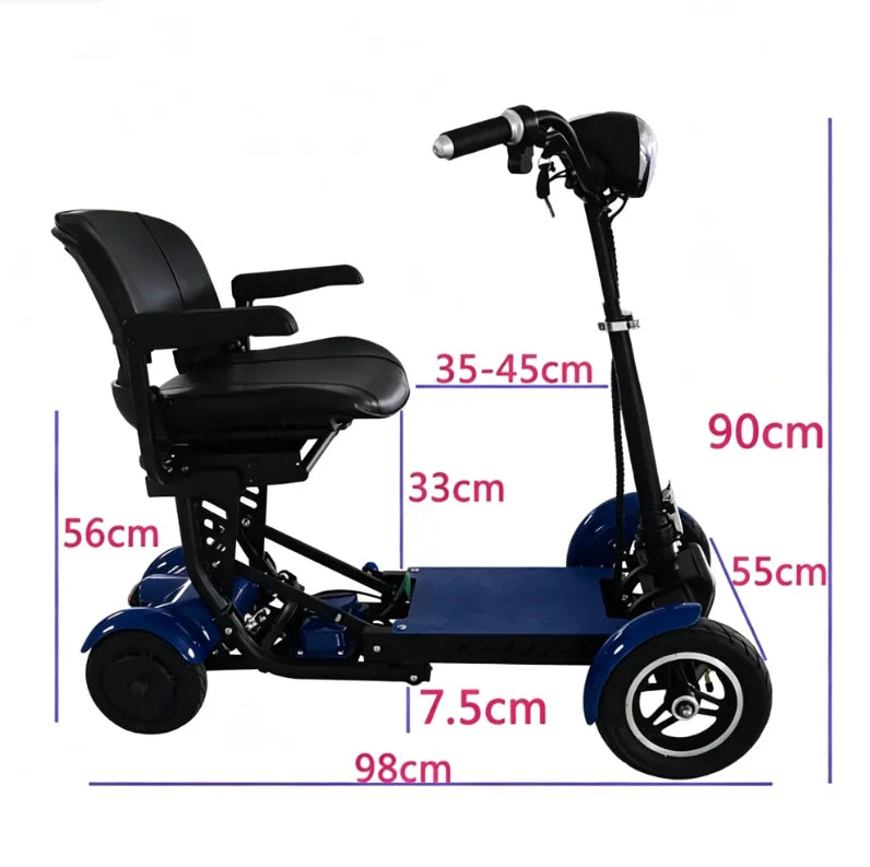 Foldable 10" 4 Wheel E-scooter 500w Dual Motor Lightweight With Basket For Seniors Elderly Daily Travel Us Warehouse Stock - Buy  Product on Alibaba.com