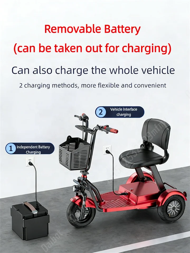Folding 3-wheel Electric Scooter Family Adult Powerful 1000w 48v Mini Tricycle Seniors Disabled Preassembled Removable Battery - Buy  Product on Alibaba.com