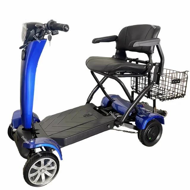 Auto Fold Dual Motor 4-wheel Electric Scooter 36v 500w Lightweight 40-60km Range Unisex Portable Mobility Vehicle Elderly Riders - Buy  Product on Alibaba.com