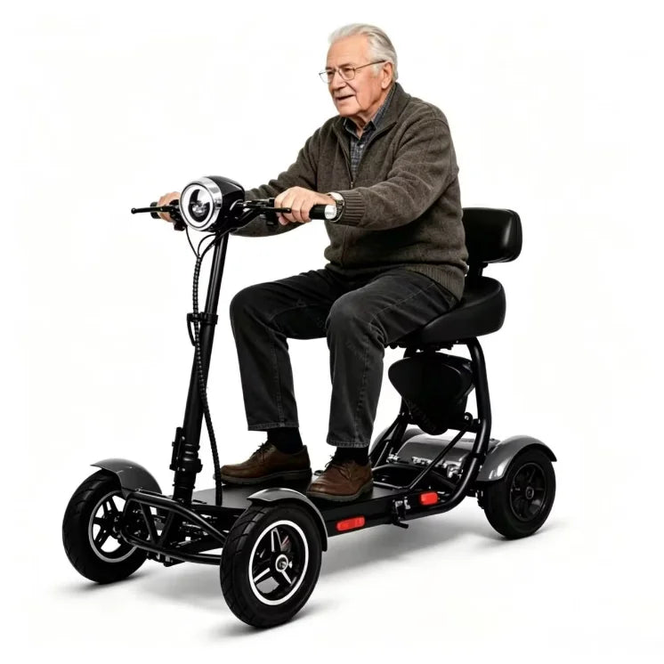 Folding All Terrain 4-wheel Electric Scooter With Basket & Baby Seat For Family Adults Daily Travel,Us Eu Warehouse Ready Stock - Buy  Product on Alibaba.com