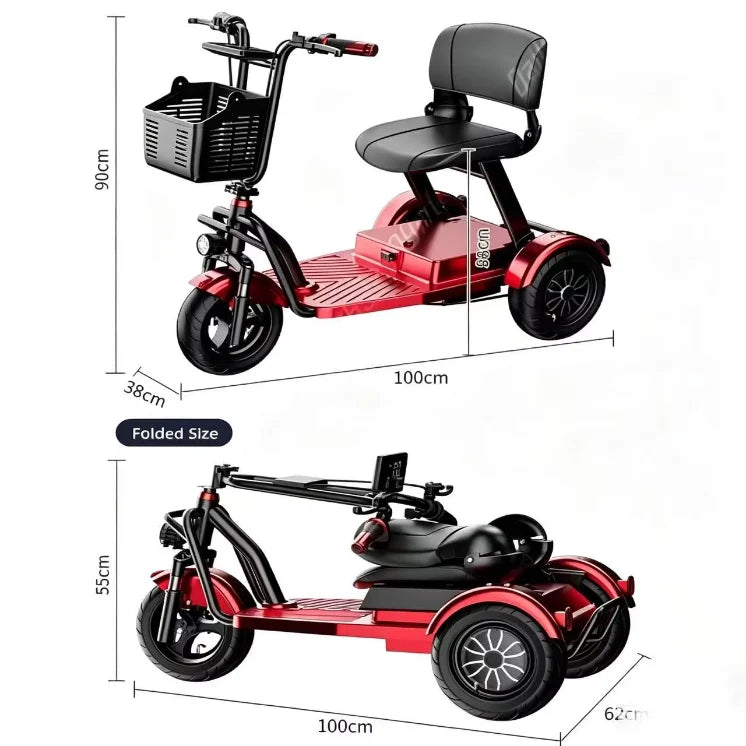 Family Double Motor Electric Scooter Senior Folding Removable Battery/basket 48v 1000w Powerful Electric Tricycle Adults Girls - Buy  Product on Alibaba.com