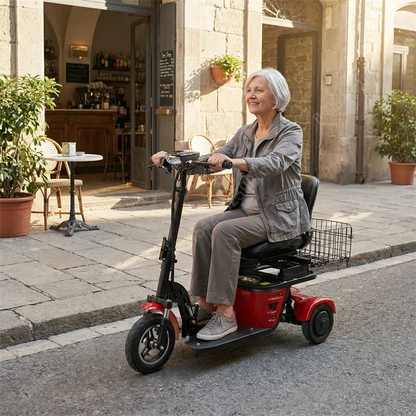 Lightweight Foldable 3-wheel Electric Tricycle Dual 250w Motors 36v Removable Lithium Battery 35-40km Range For Adults Seniors - Buy  Product on Alibaba.com