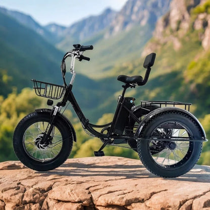 20 Inch Fat Tire Electric Folding Bicycle For Adults 48v 500w Electric Tricycles 3 Wheel Electric Cargo Bike For Women Man Ebike - Buy  Product on Alibaba.com