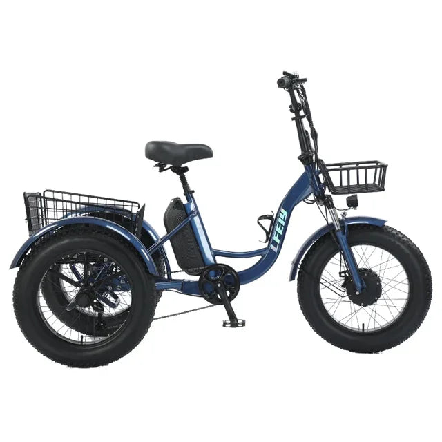 Electric Tricycle For Adult 3 Wheels 500w 48v Fat Tire Electric Cargo Bicycle Ladies Waterproof And Anti-theft Battery Removable - Buy  Product on Alibaba.com