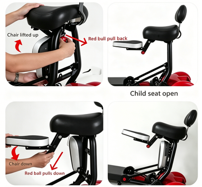 Family All Terrain Folding Mobility Electric Scooter Elder With Basket/baby Seat 500w 10ah/20ah 4 Wheel Mini Electric Car