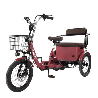 650w 48v 3-wheel Adult Electric Tricycle 18-inch Folding 2-seater Basket For Older Adults Disc Brake Lithium Rear Carrier - Buy  Product on Alibaba.com