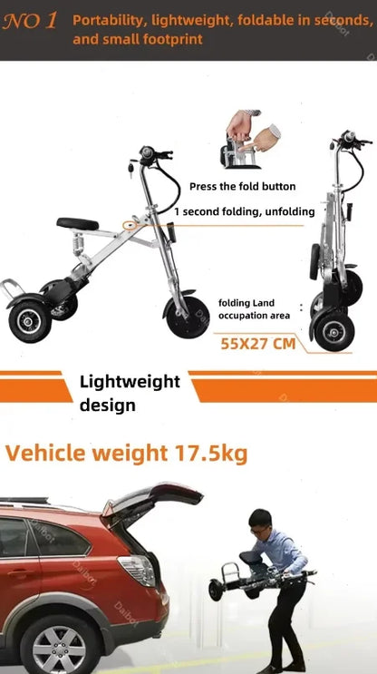 3 Wheel Foldable Brushless Lithium Battery Electric Tricycle Scooter Senior 250w 36v Mini Lightweight Basket Removable Battery - Buy  Product on Alibaba.com