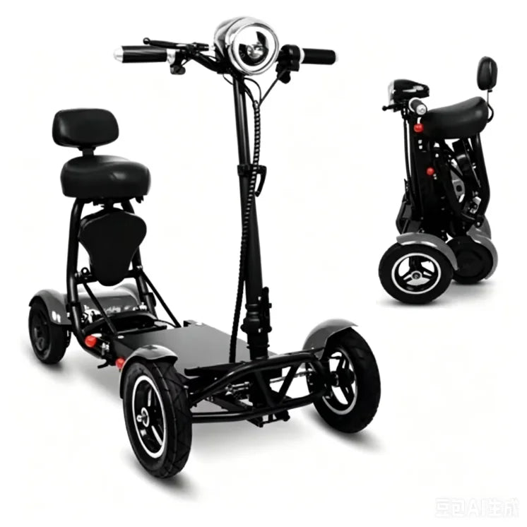 Folding All Terrain 4-wheel Electric Scooter With Basket & Baby Seat For Family Adults Daily Travel,Us Eu Warehouse Ready Stock - Buy  Product on Alibaba.com
