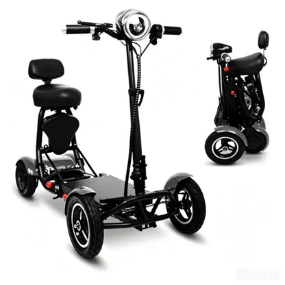 Folding All Terrain 4-wheel Electric Scooter With Basket & Baby Seat For Family Adults Daily Travel,Us Eu Warehouse Ready Stock - Buy  Product on Alibaba.com