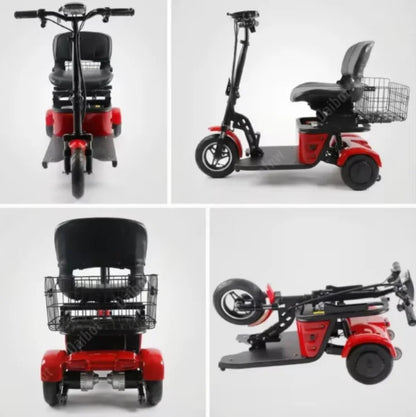 Lightweight Foldable 3-wheel Electric Tricycle Dual 250w Motors 36v Removable Lithium Battery 35-40km Range For Adults Seniors - Buy  Product on Alibaba.com