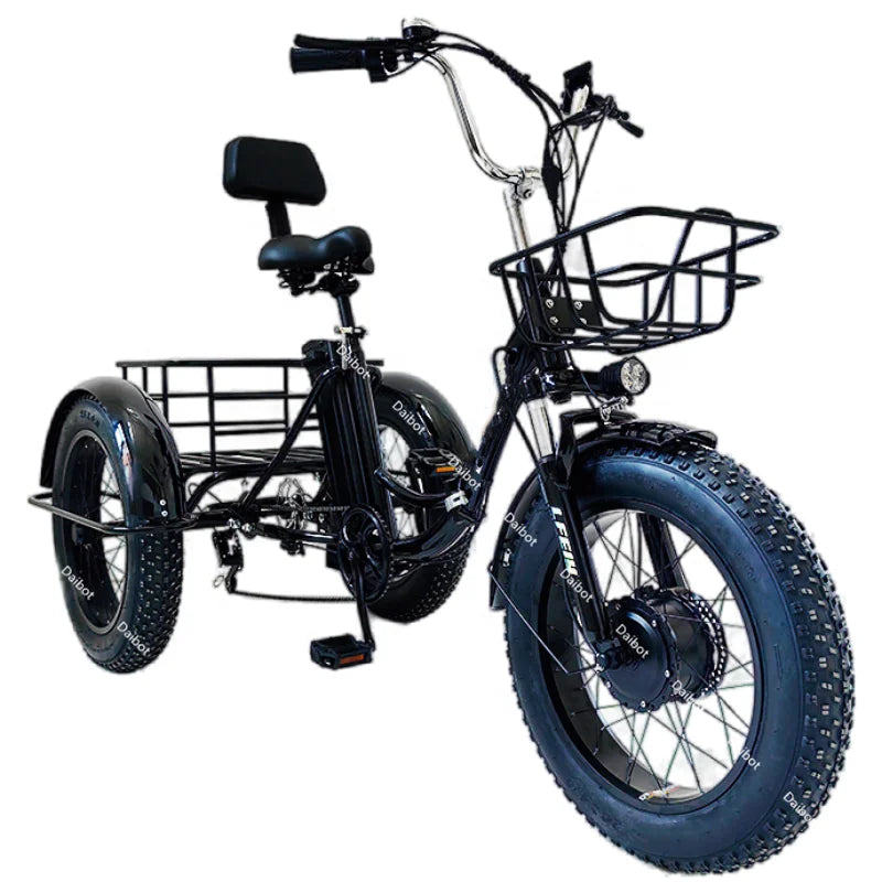 20 Inch Fat Tire Electric Folding Bicycle For Adults 48v 500w Electric Tricycles 3 Wheel Electric Cargo Bike For Women Man Ebike - Buy  Product on Alibaba.com