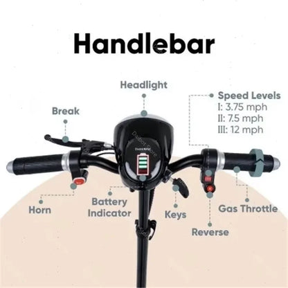 Folding All Terrain 4-wheel Electric Scooter With Basket & Baby Seat For Family Adults Daily Travel,Us Eu Warehouse Ready Stock - Buy  Product on Alibaba.com