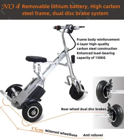 3 Wheel Foldable Brushless Lithium Battery Electric Tricycle Scooter Senior 250w 36v Mini Lightweight Basket Removable Battery - Buy  Product on Alibaba.com