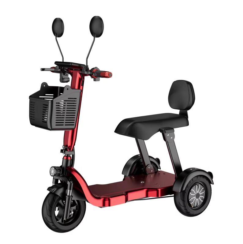 Foldable 3 Wheel Two Seater Electric Tricycle 48V 1000W Mobility Scooter With Front Cargo Basket for Seniors Men Women Adult Electric Bicycle