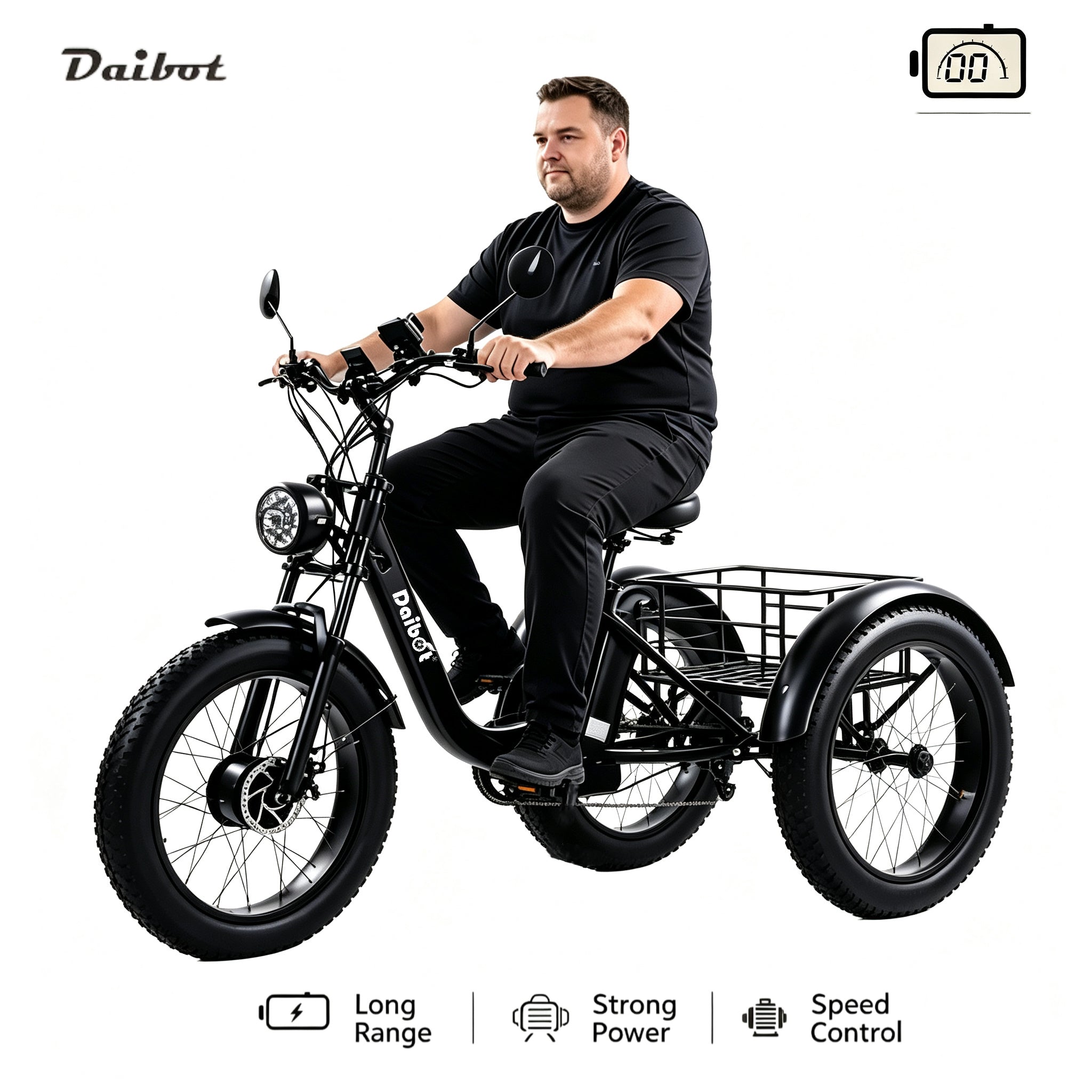 Fat Tire 3 Wheel Electric Cargo Tricycle 250w Eu/750w Us,Detachable Battery E-trike Adults Usa Warehouse Fast Delivery 3-7 Days - Buy  Product on Alibaba.com